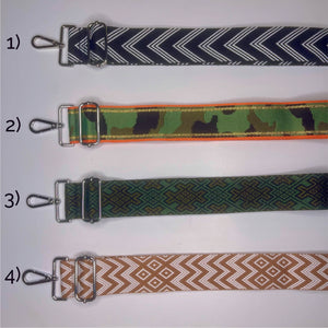 Silver plated adjustable handbag strap - various styles (2)